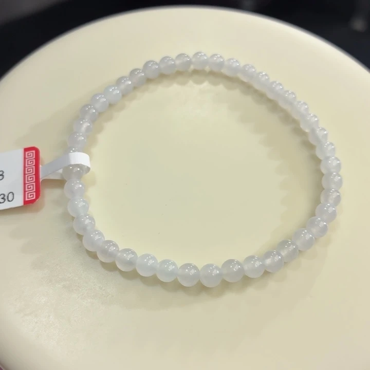 翡翠未镶嵌手链白月光小米珠卡4.3