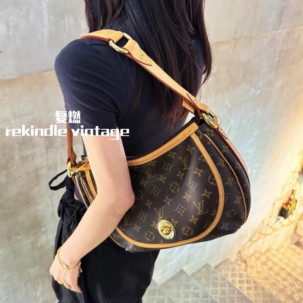 95新 LouisVuitton/路易威登 复燃精选/老花小号金豆单肩包