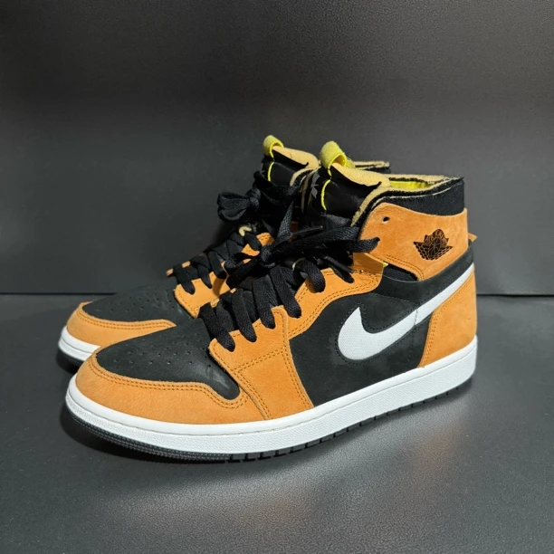 90新 AIR JORDAN 43码/aj1 黑黄棕 高帮男款板鞋