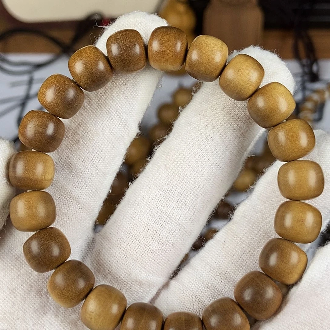 老山檀香印度迈索尔老山檀香9/10横纹老型珠单圈