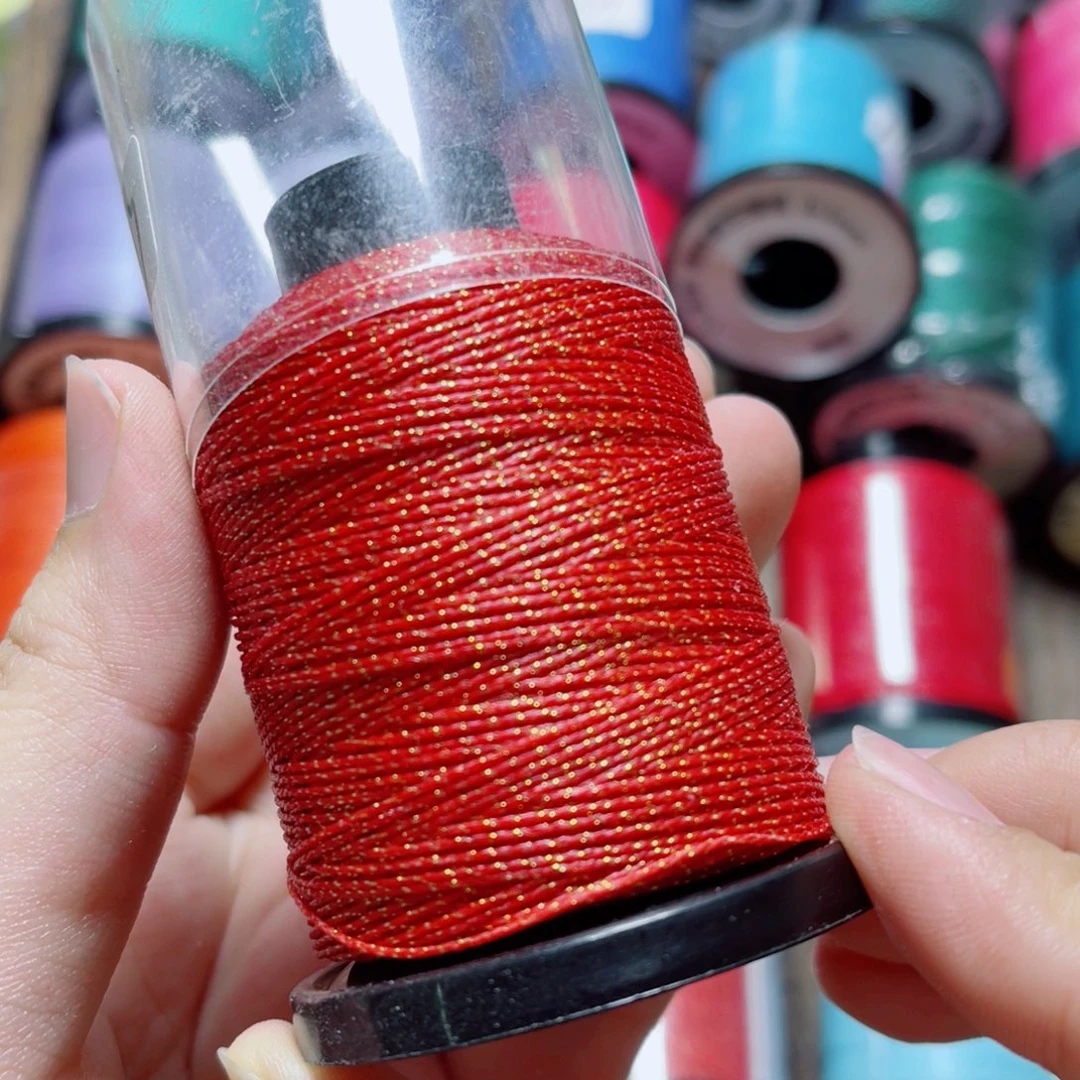 腈纶0.5星空纯色蜡线40g中国红