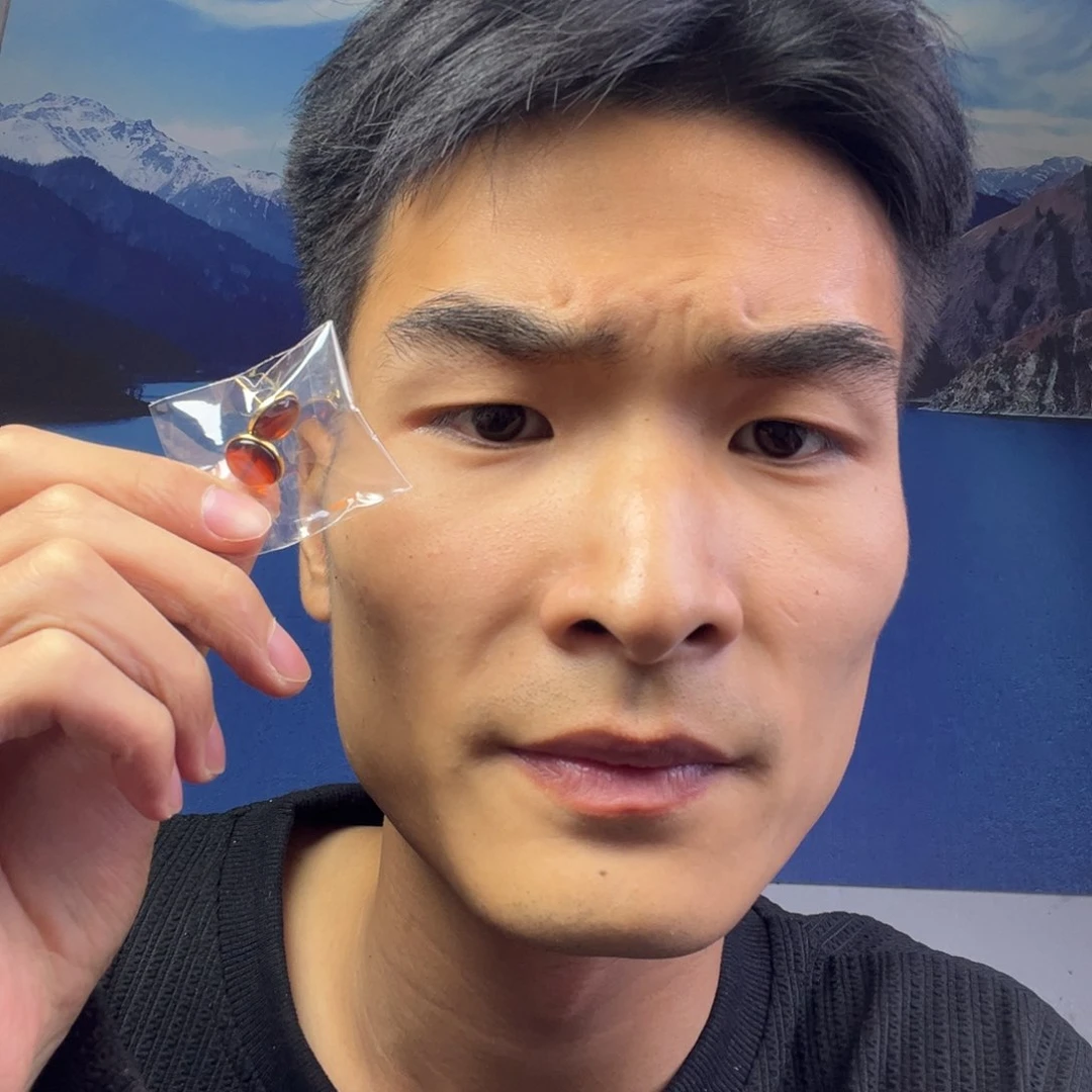 未镶嵌琥珀耳饰血珀耳钉多样性拍一发一