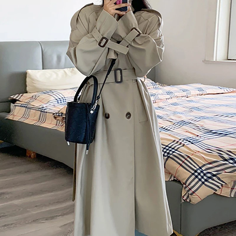 【店铺】大衣2025流行中长款宽松赫本英伦风衣显瘦女春秋高档小个子
