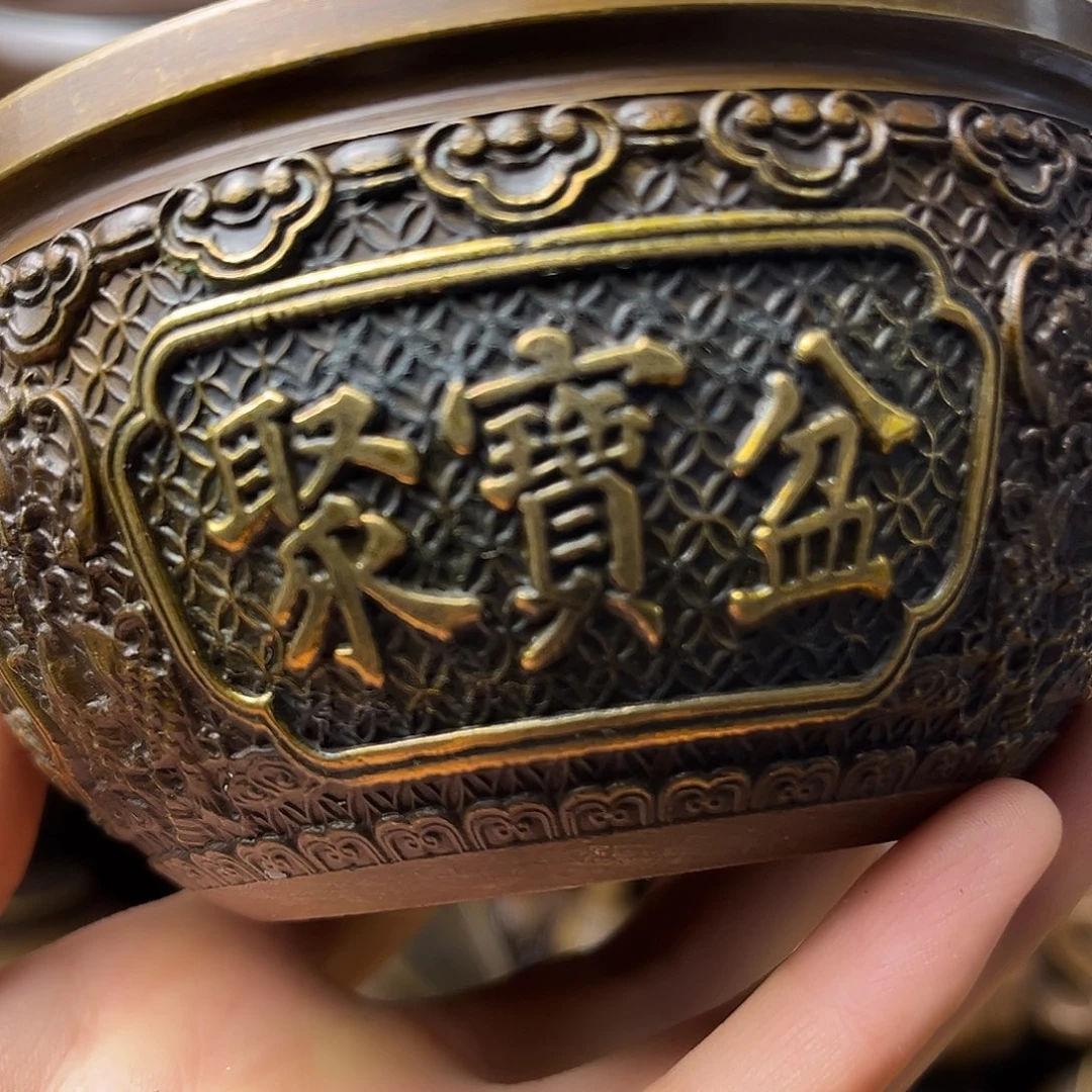 原矿风磨铜精美聚宝盆