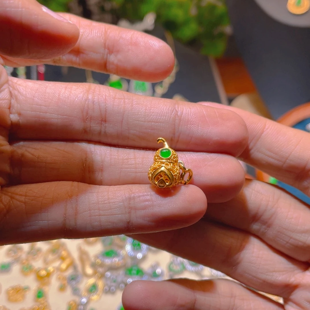 翡翠银S925镶嵌吊坠(不含链)