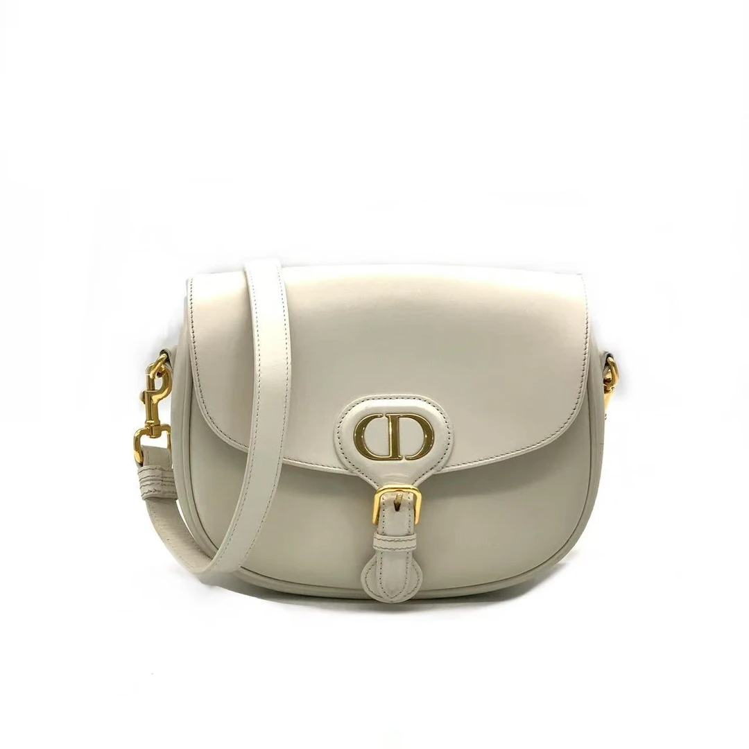 99新 DIOR/迪奥 白金小号bobby斜挎包