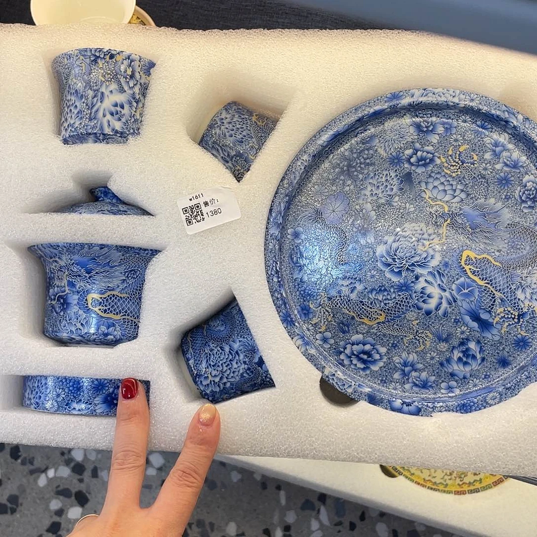 陶景德陶瓷盖碗茶具