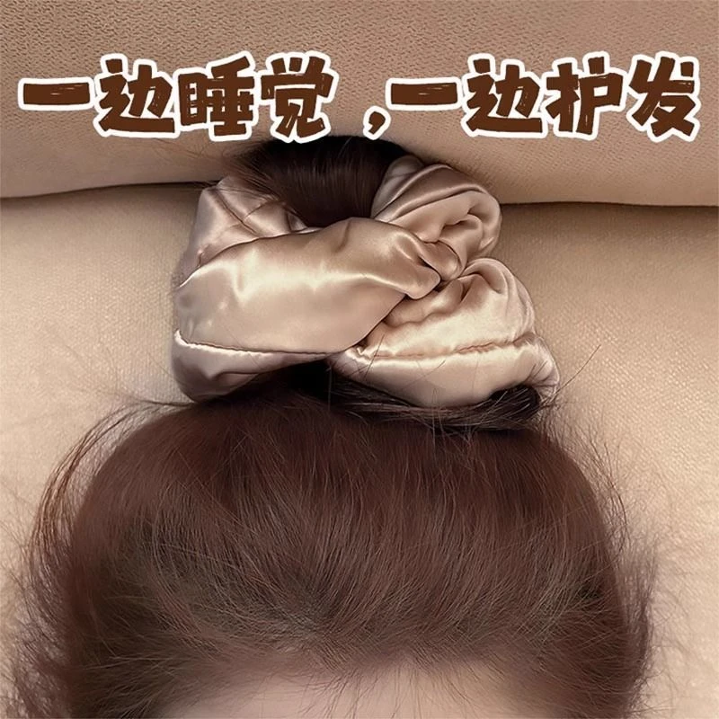 新升级160g填充棉网红同款超大枕头睡眠大肠高端发圈新款大号缎面