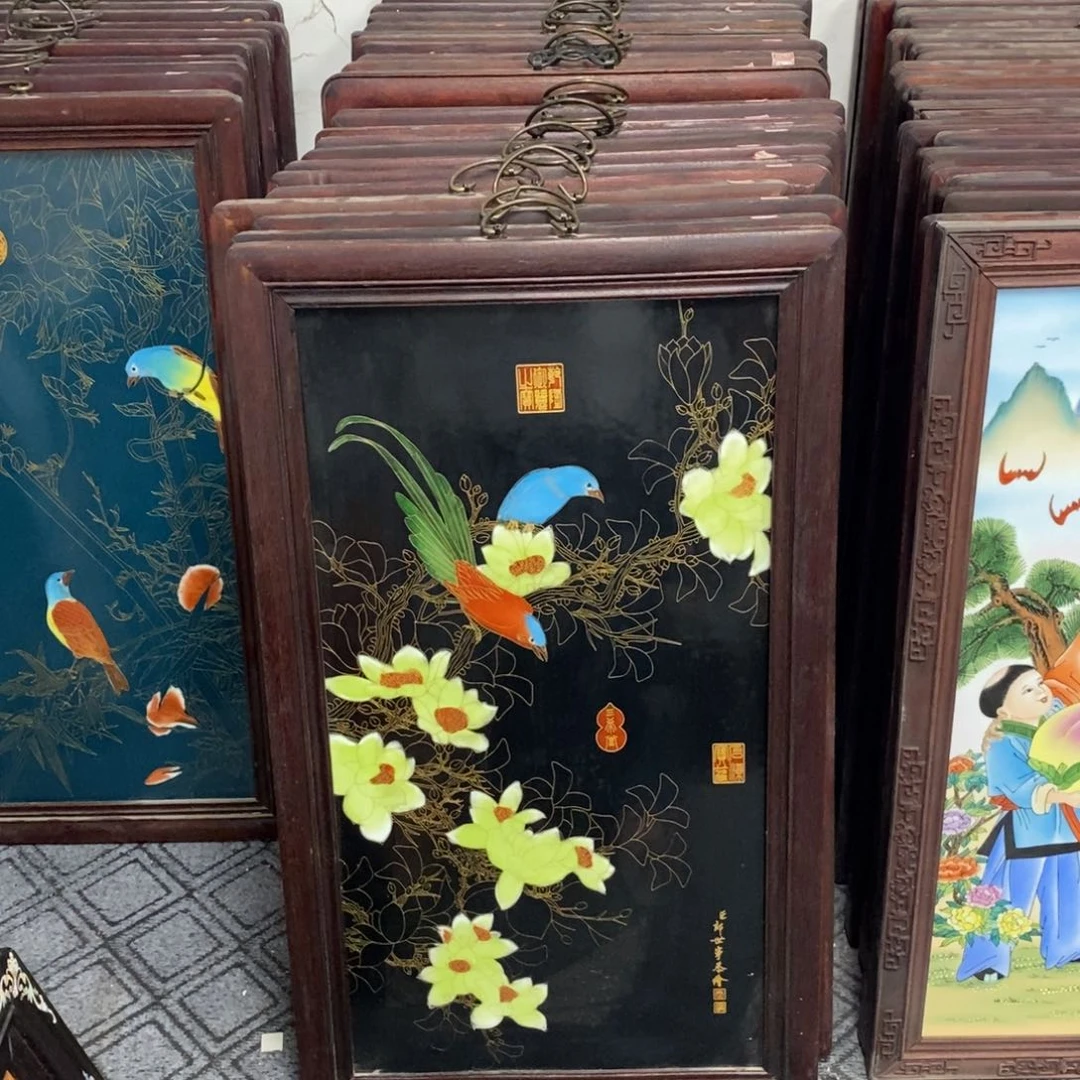 瓷片90*52*1景德镇瓷板画柴窑烧制