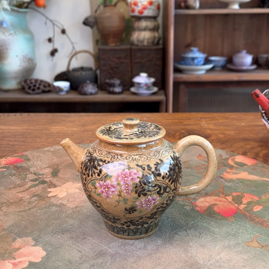 杯柴烧手工手绘陶瓷