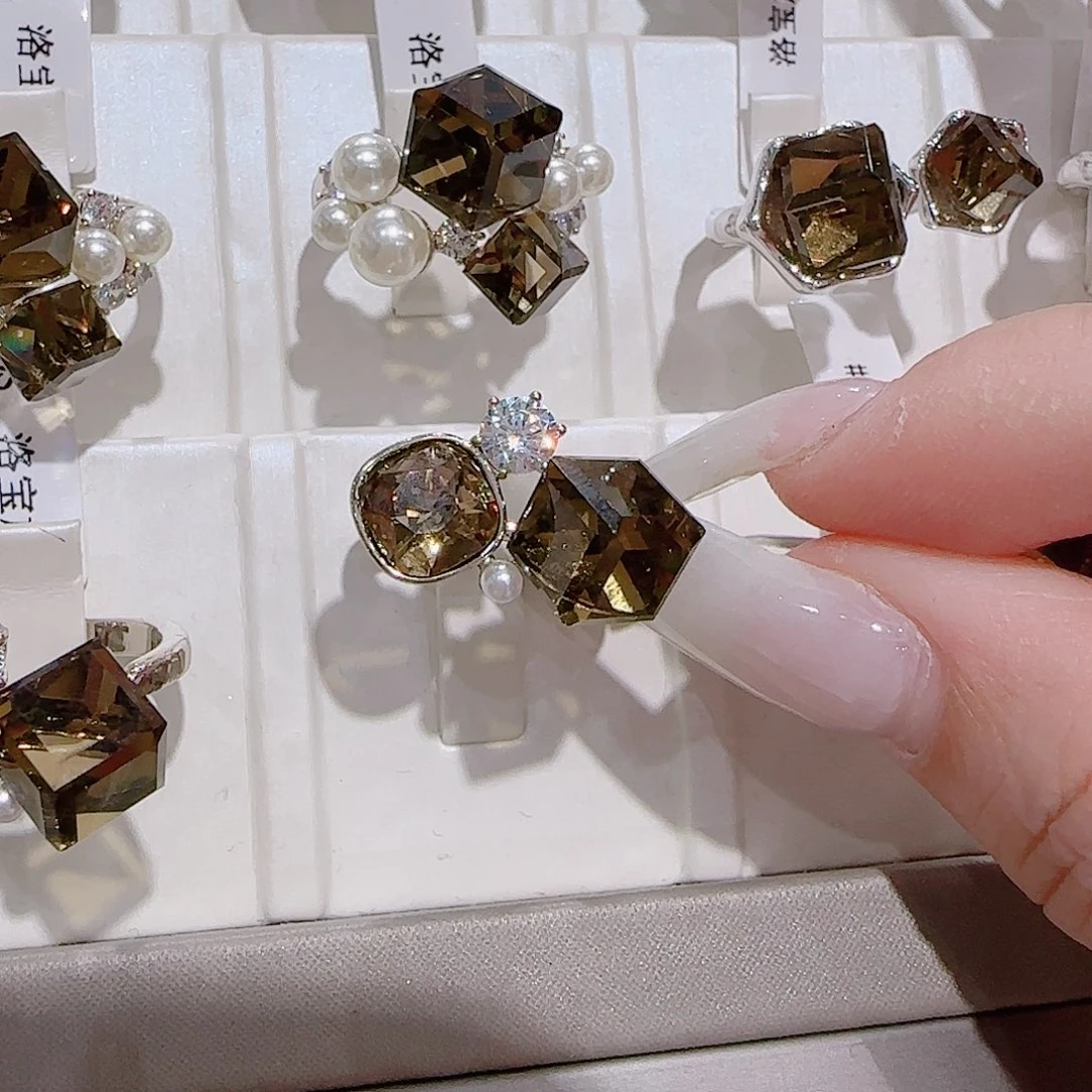 锆石铜合金925银戒指