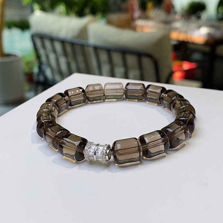 水晶手链未镶嵌茶水晶