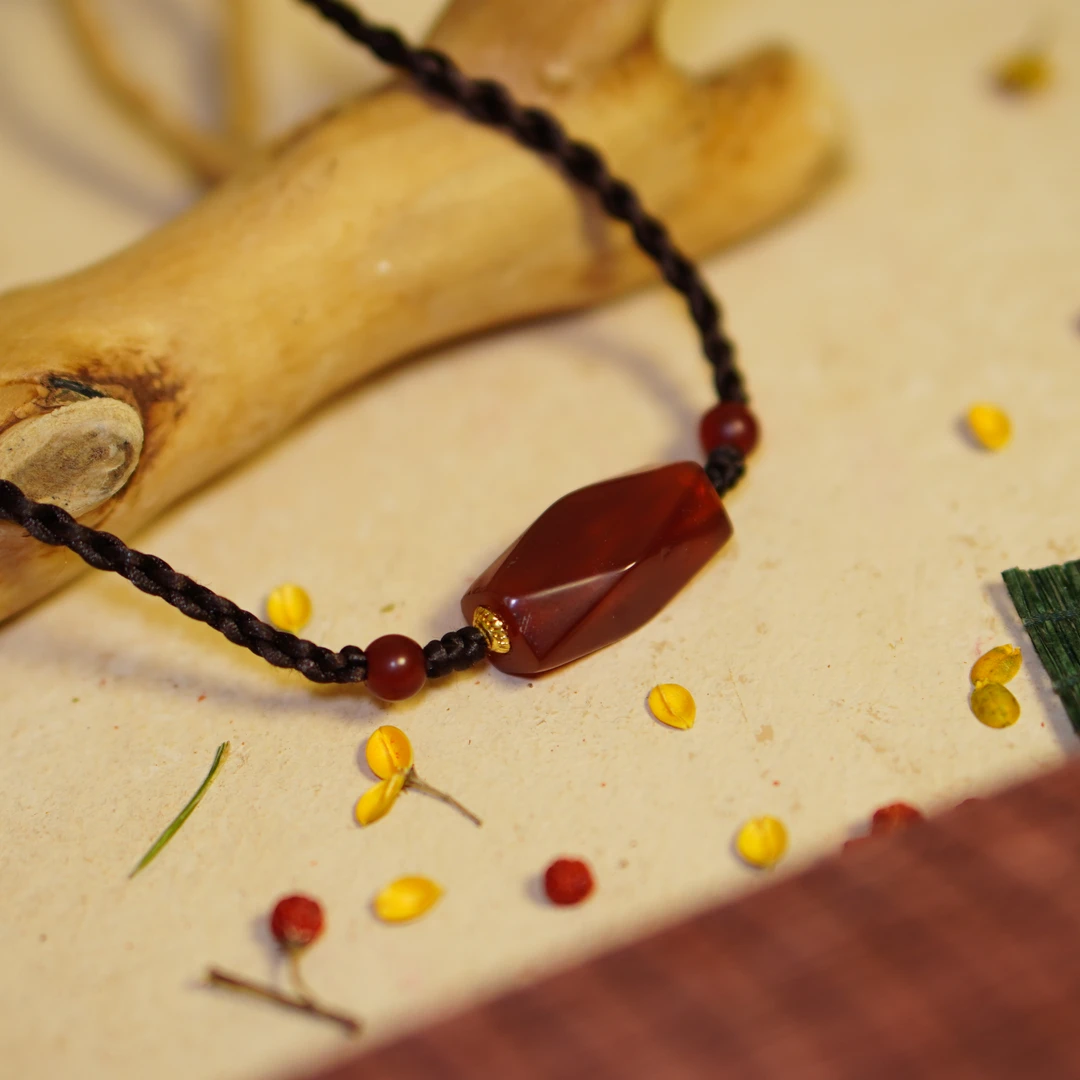 民国玛瑙锁骨珠/HY057774/金玉良缘/槐荫山房