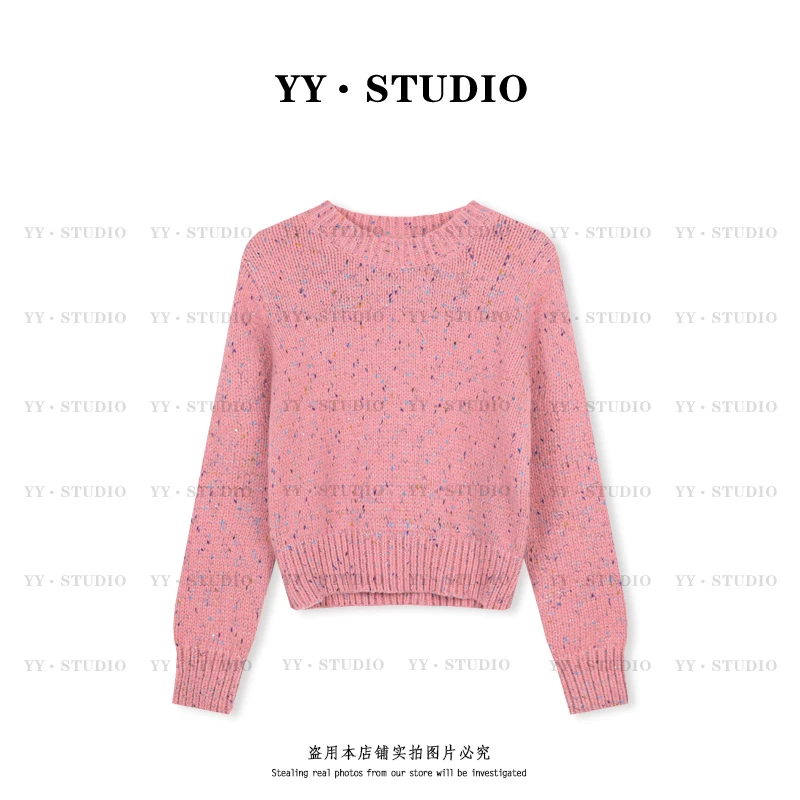 【YANYAN】秋冬新款纯色芝麻点厚款毛衣长袖YY-7263