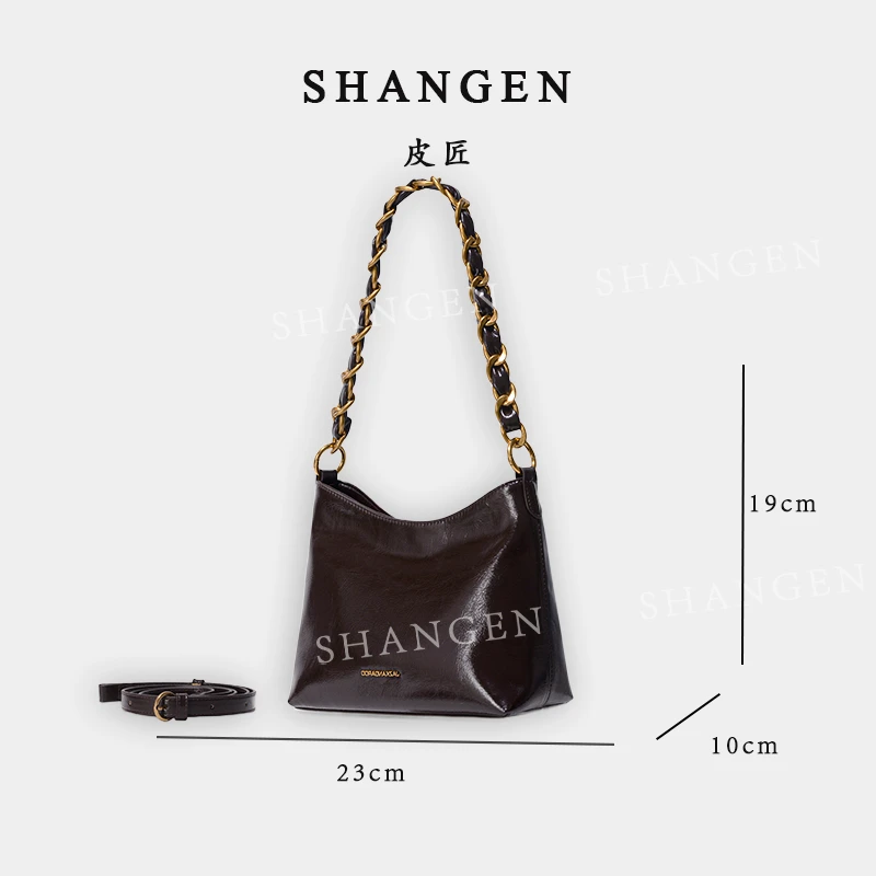 【尚恩CC】GQ-7727-咖啡-轻奢时尚女士新款单肩斜挎包