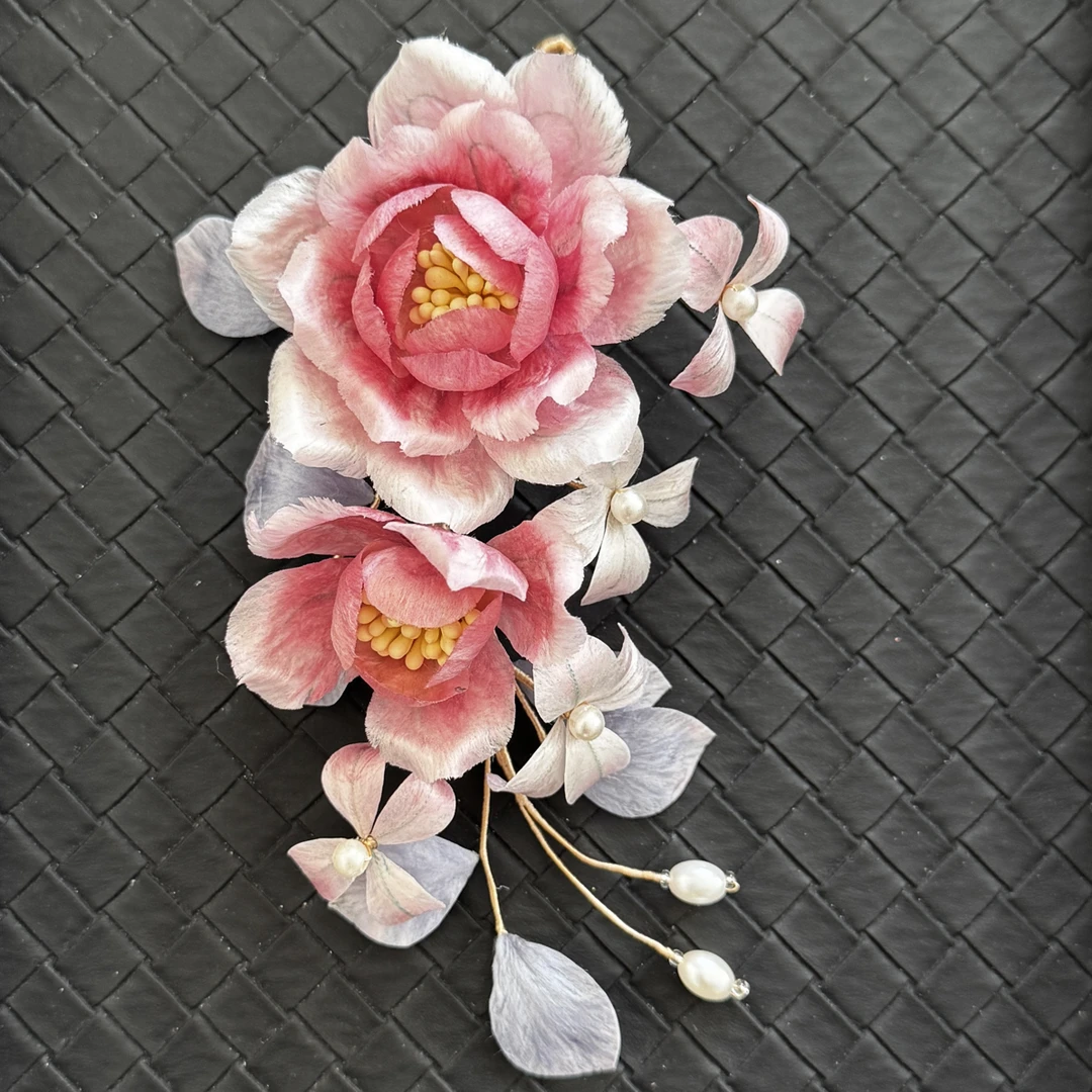 绮绒轩汉服头饰非遗绒花绒花发簪