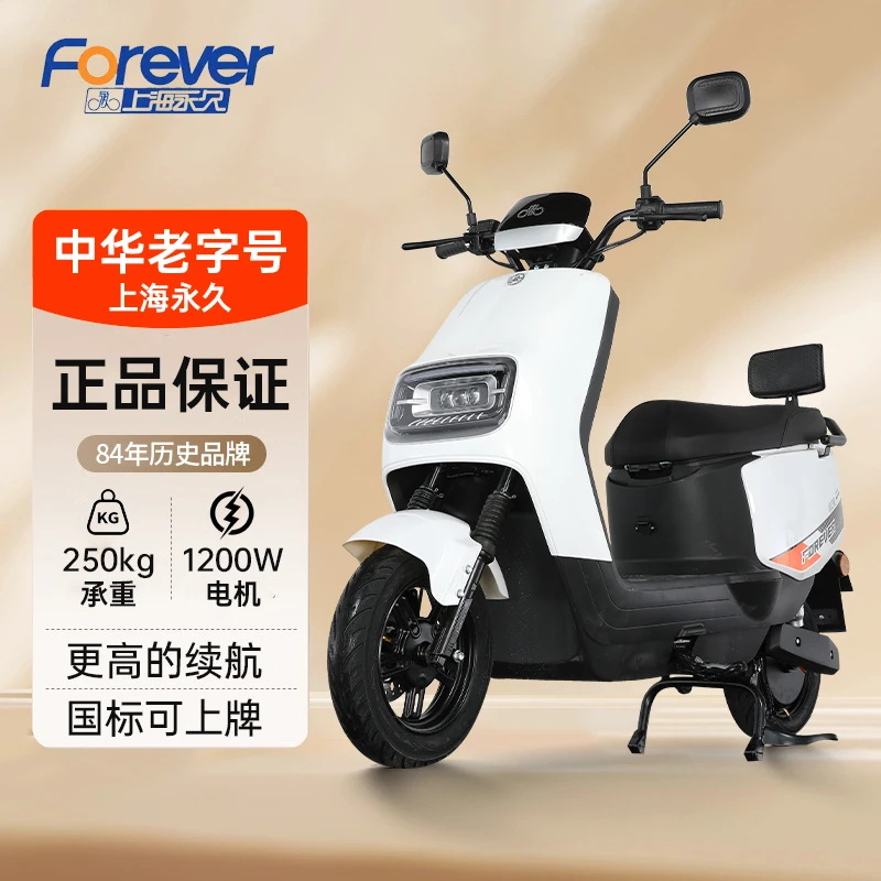 上海永久品牌新款鲲鹏系列高配电摩电动车电动摩托车72V长续航