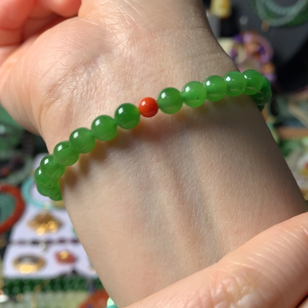 和田玉（碧玉）未镶嵌手串SL0001