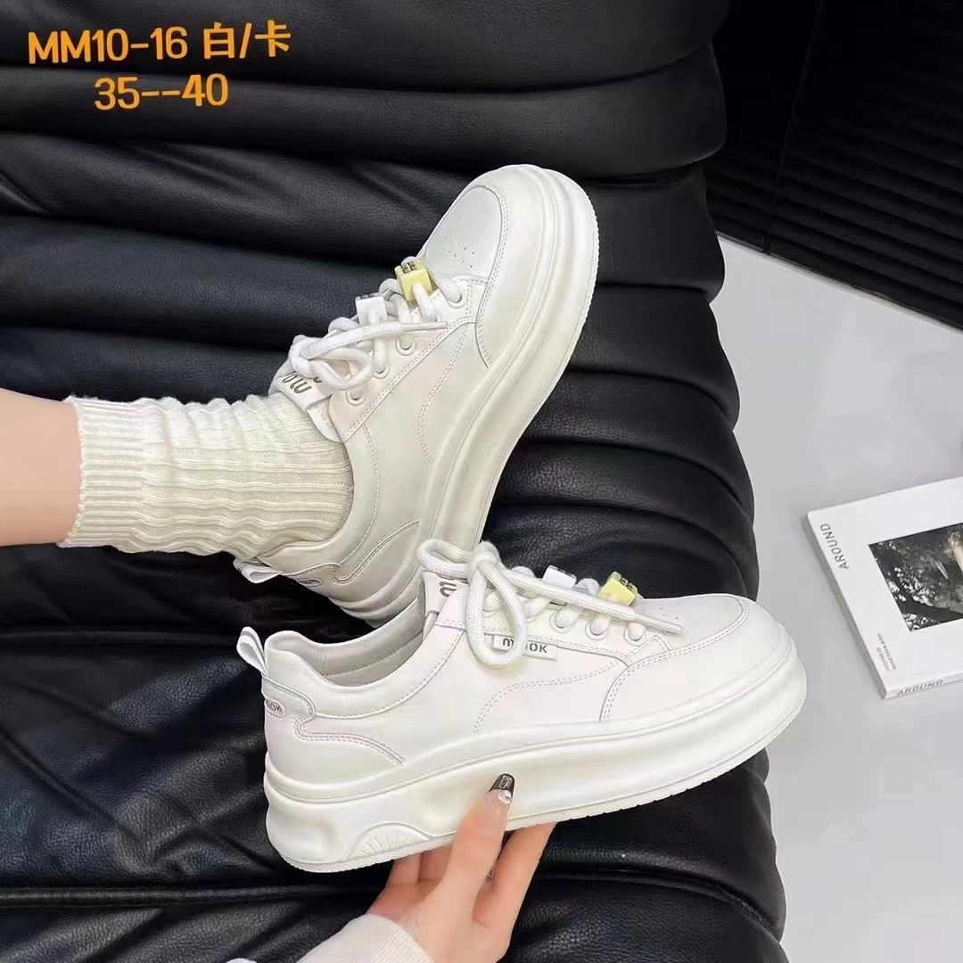 板鞋防滑时尚休闲鞋春季系带圆头运动鞋低帮潮流女鞋ins网红