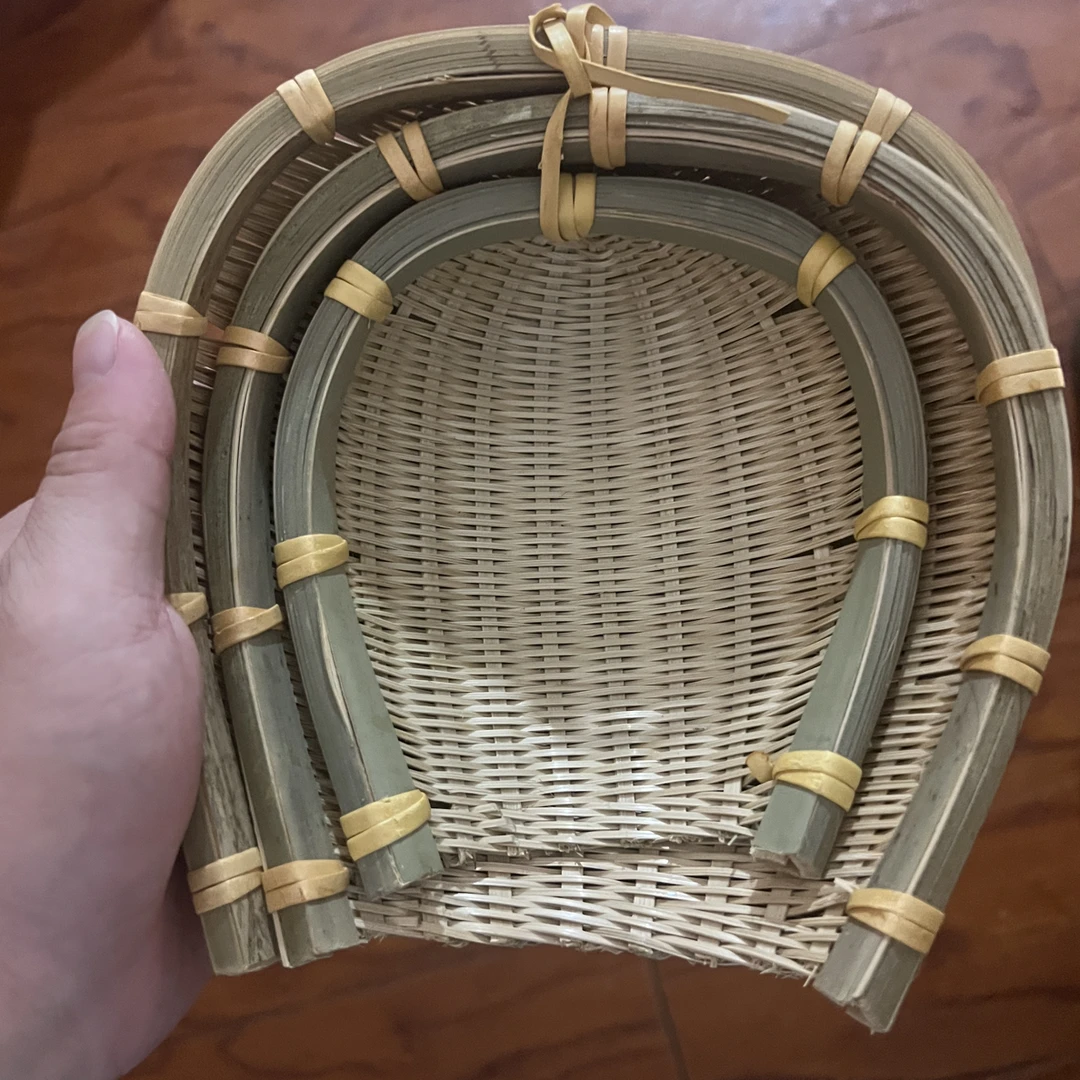 竹编小挫箕收了纳