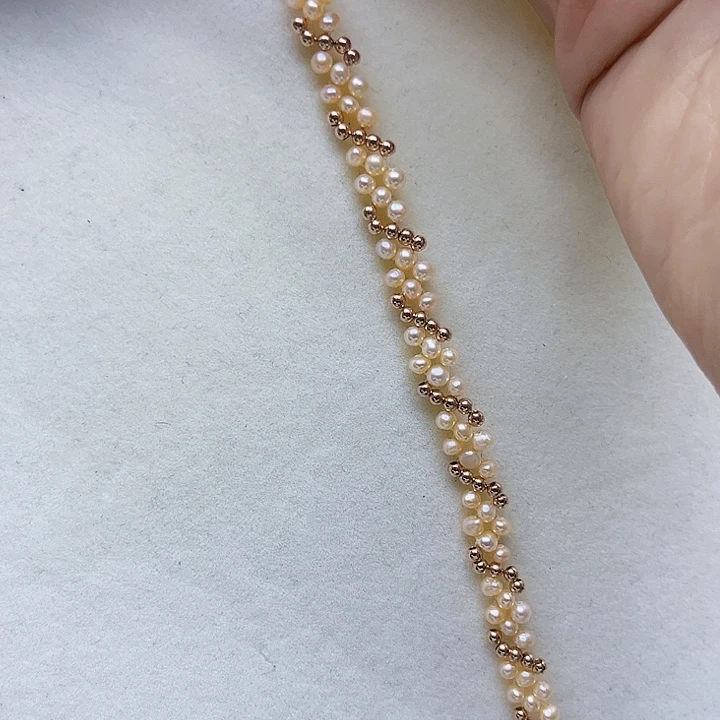 淡水珍珠颈饰银S925镶嵌