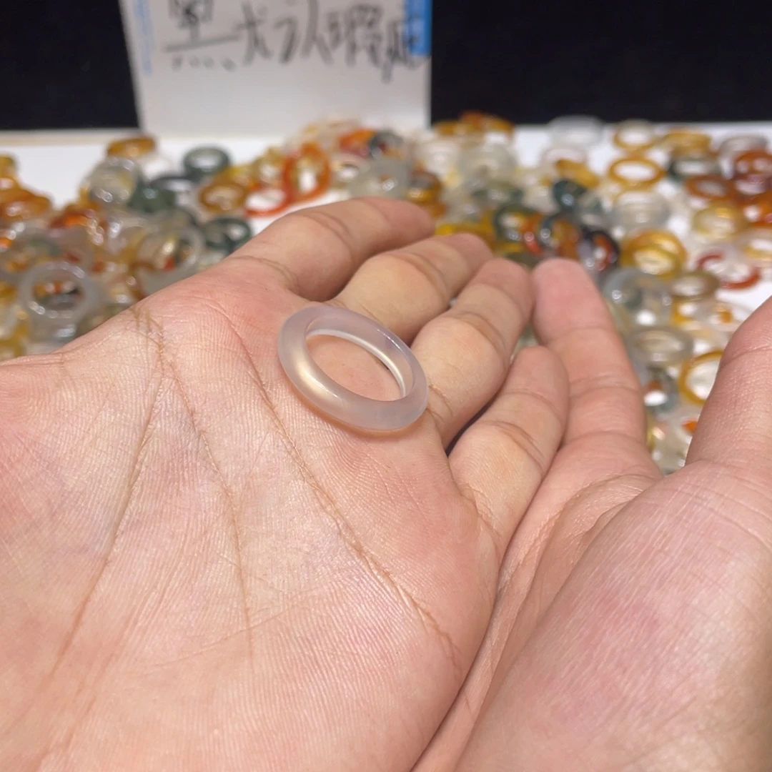 玛瑙/玉髓合金戒指49号港19.5 默认瑕疵