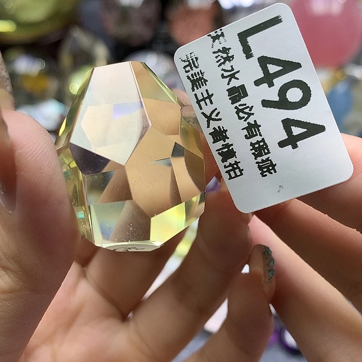 珠宝半成品水晶未镶嵌吊坠
