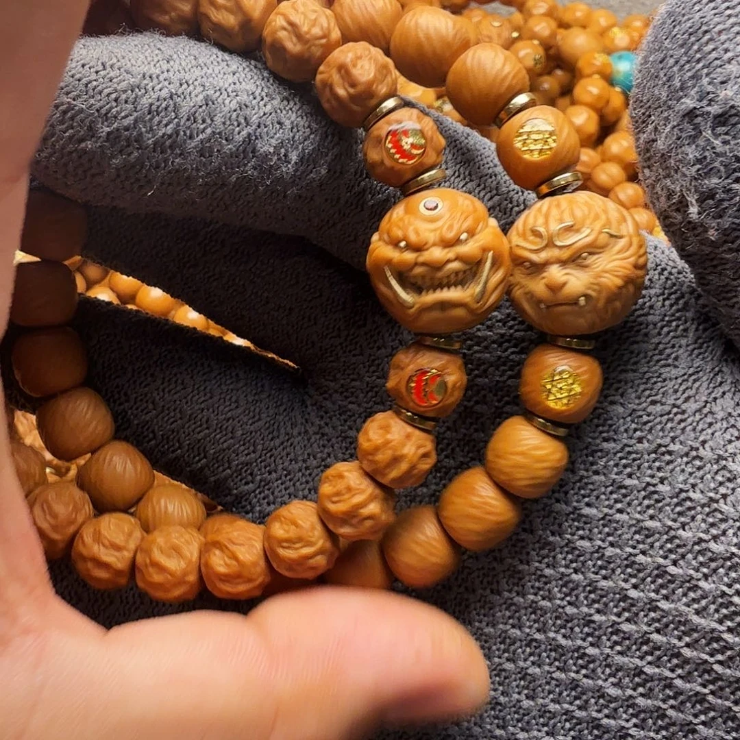 手串猴头核桃云锦加獠牙不要标