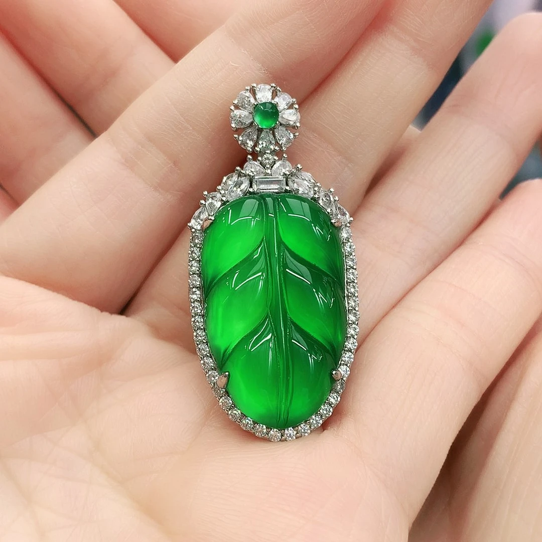 银S925镶嵌吊坠玛瑙/玉髓