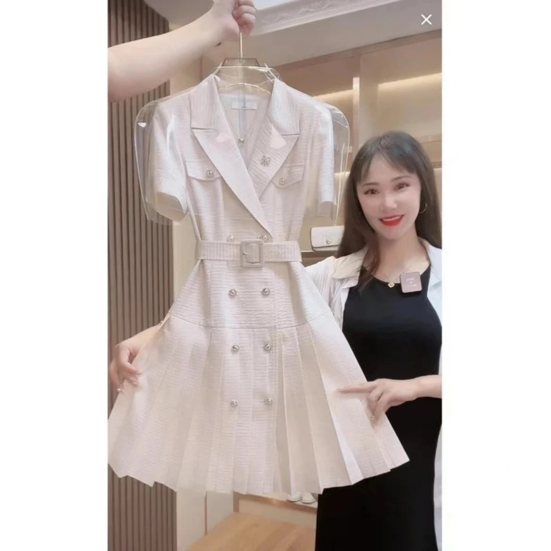 【古蔓诗福利款】9363囯内设计师品牌气质收腰连衣裙