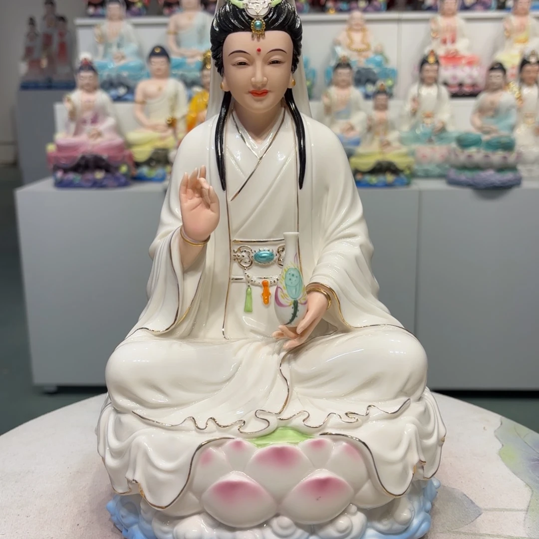摆件瓷摆件观音12吋