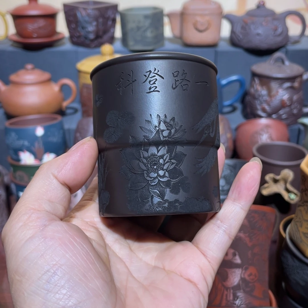 原矿紫砂手工主人杯
