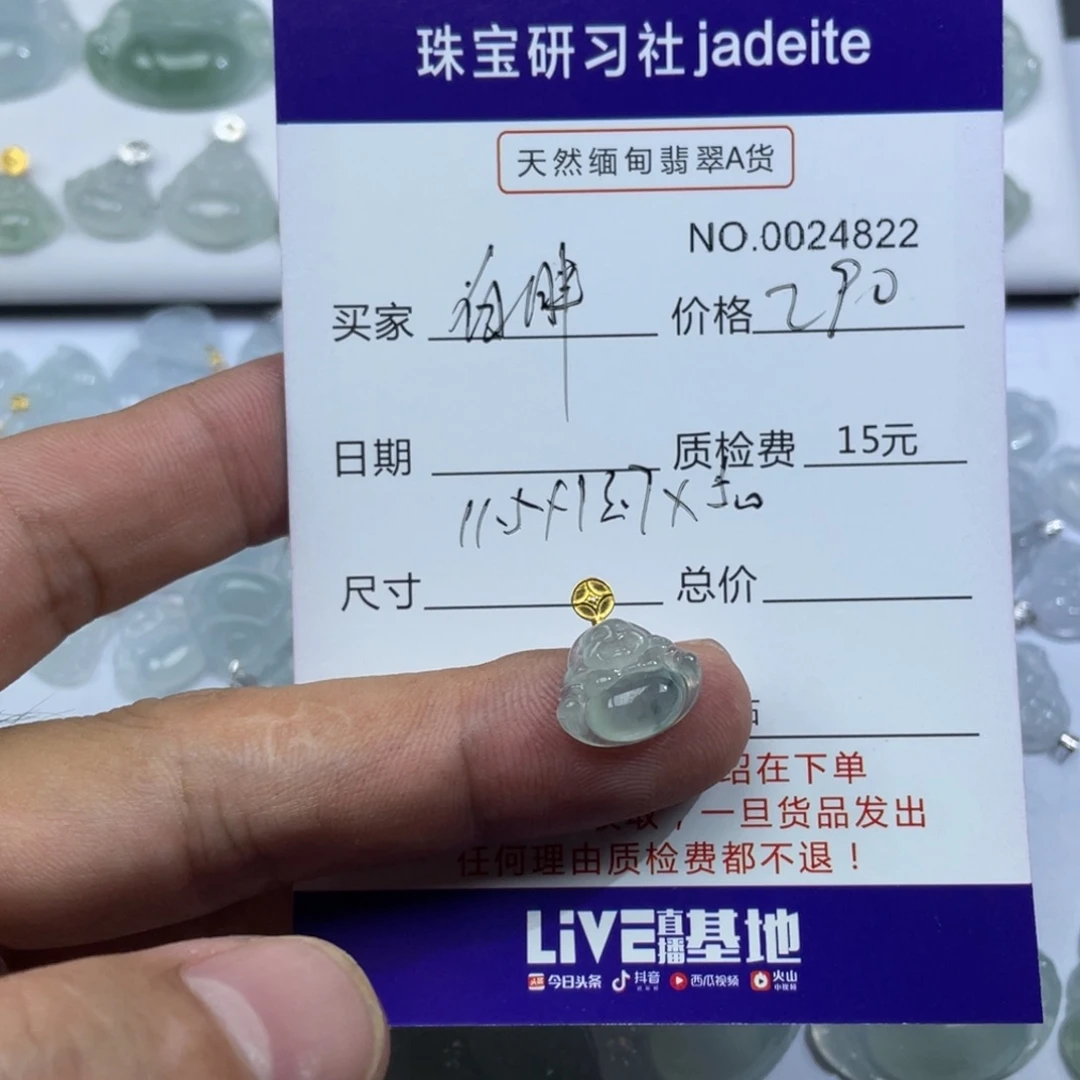 白***蛇翡翠18K金镶嵌颈饰11111