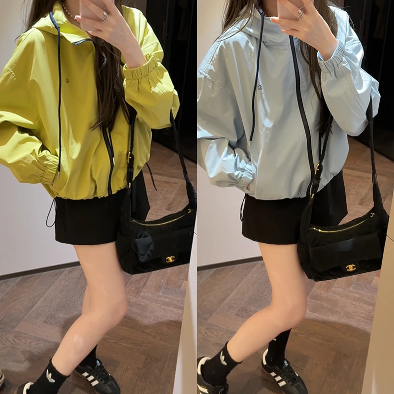 【mimius】&喵喵 韩系连帽宽松休闲冲锋衣 G03053