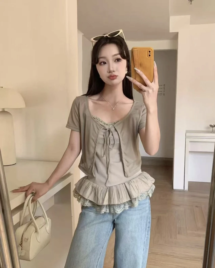 401-450秋季韩系复古上衣