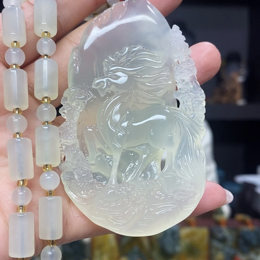 未镶嵌岫玉挂件吊坠项链