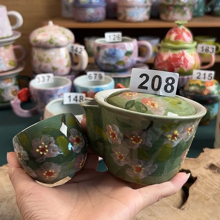 景德镇陶瓷手绘作品208一套