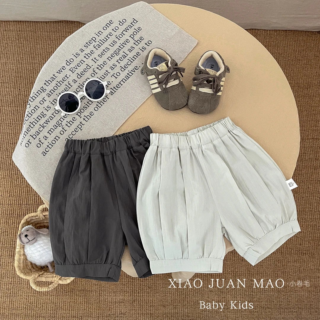 T25X83男童薄款休闲中裤夏季小童韩版女宝宝宽松百搭防蚊裤七分裤