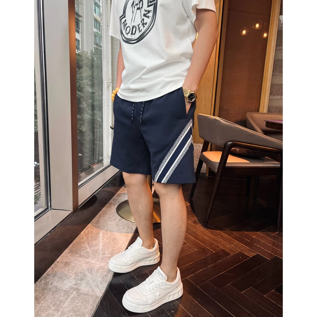 【蜜蜂织带短裤】李查德蜜蜂夏日定制条纹织带男士百搭休闲短裤