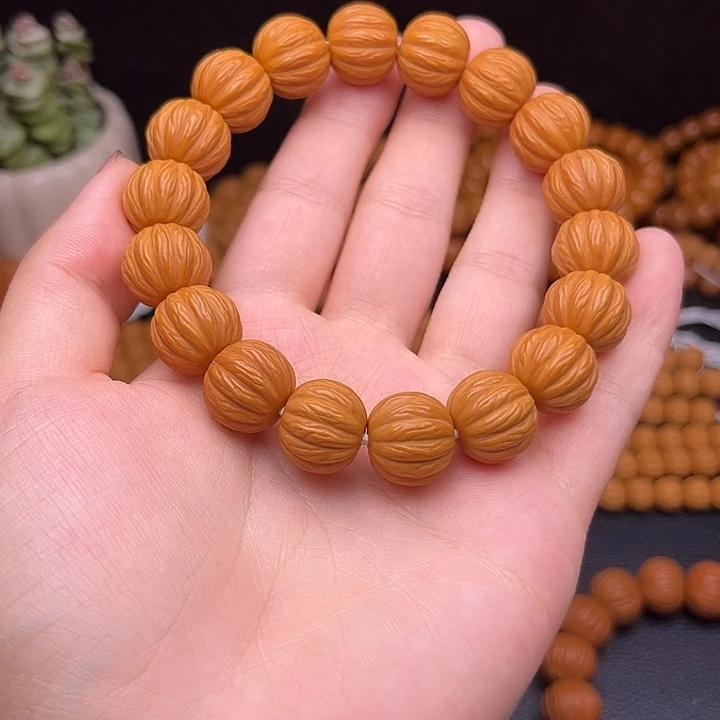 猴头核桃吊坠龙纹金丝14