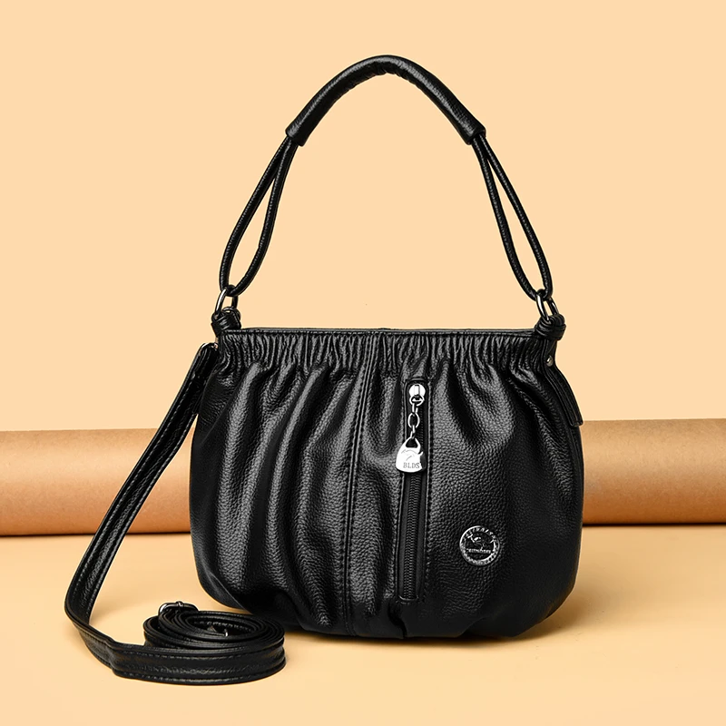 玫瑰袋鼠皮包2025新款时尚洋气手提包女士妈妈斜挎包百搭单肩包包