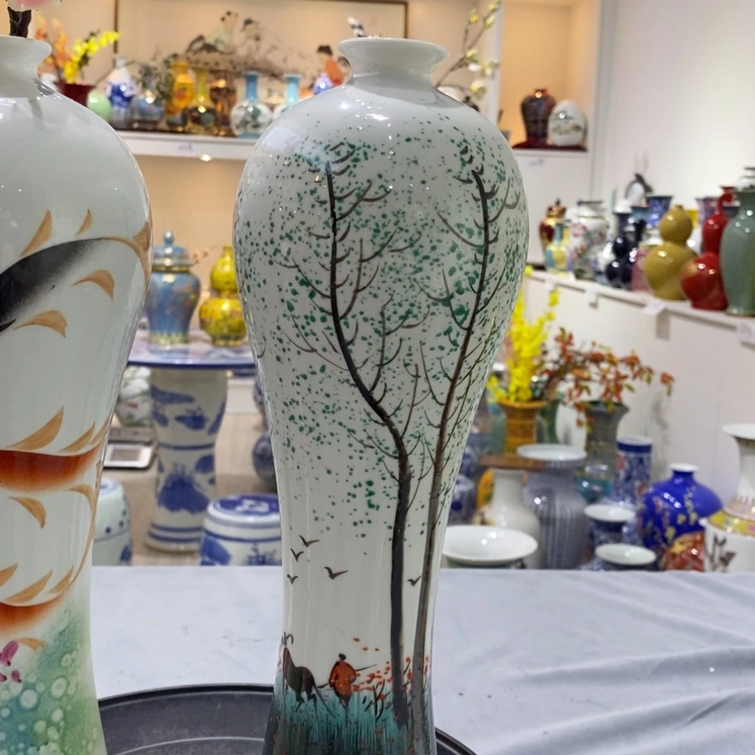 摆件陶32cm江南秀色美人瓶