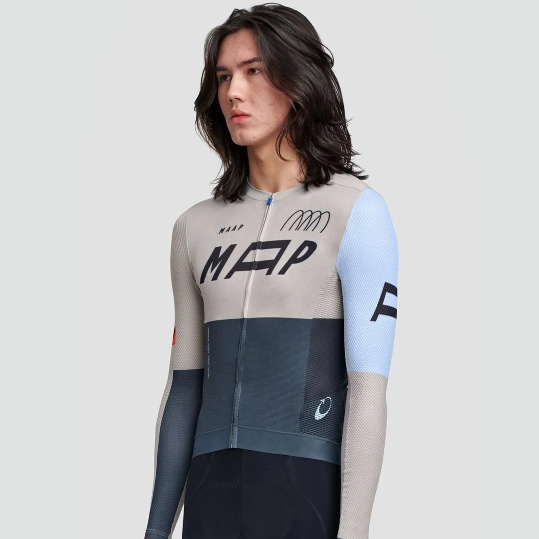 MAAP新款春夏男女士竞技长袖骑行服修身运动自行车衣服单车衫速干