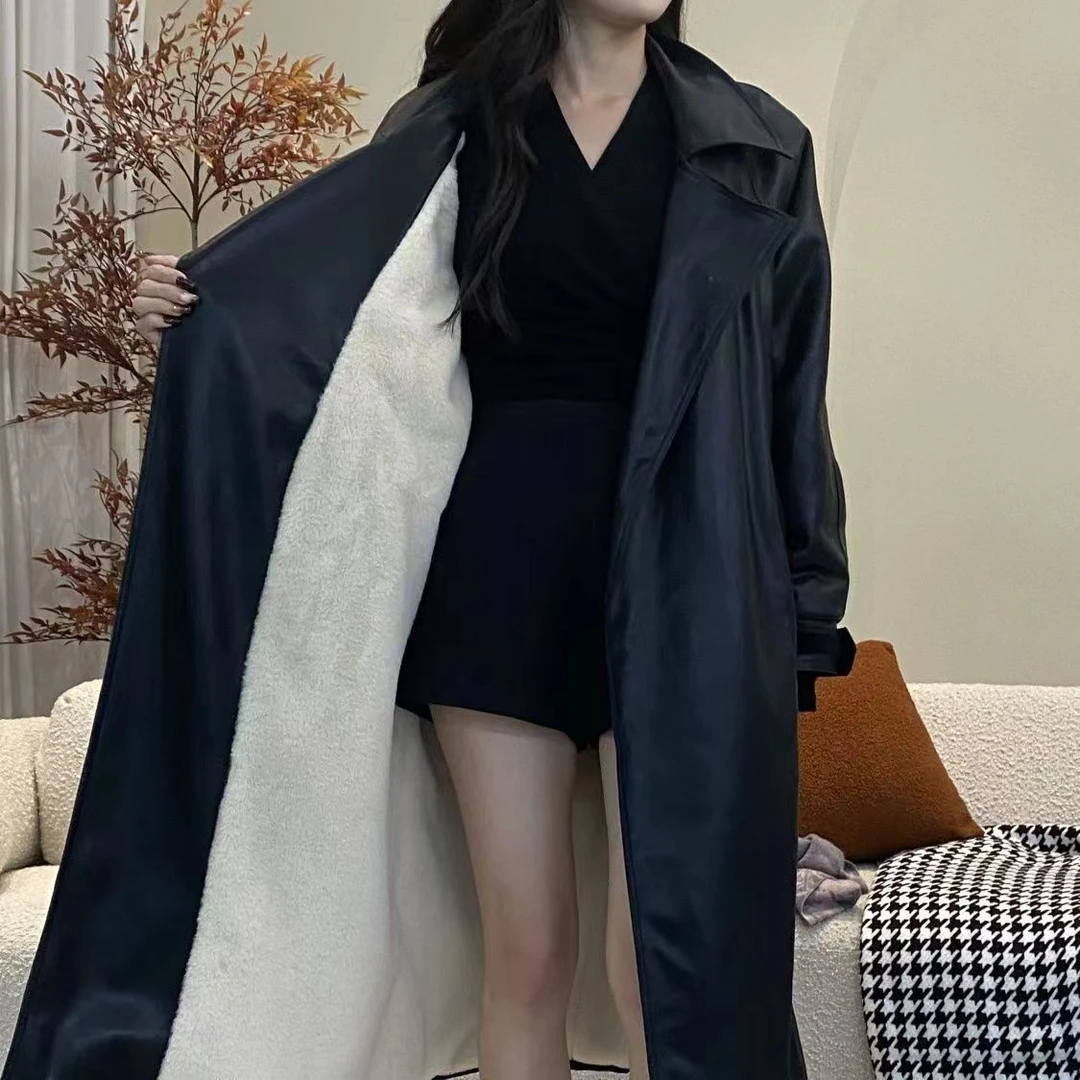 加绒加厚皮衣外套女2026秋冬季新款毛茸茸皮毛一体大衣保暖棉衣女