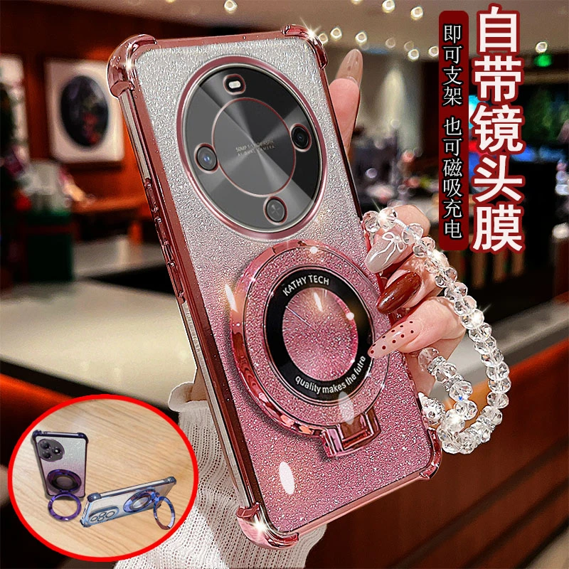 华为畅享70x活力版手机壳BRE-AL00A全包边女款气囊防摔套磁吸支架