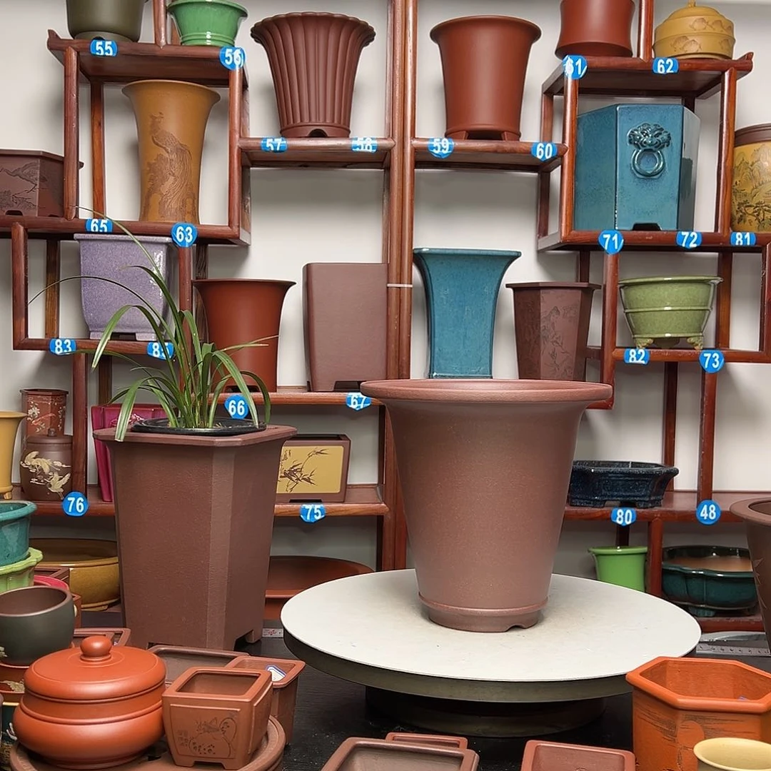 紫砂花盆?****）圆斗花盆