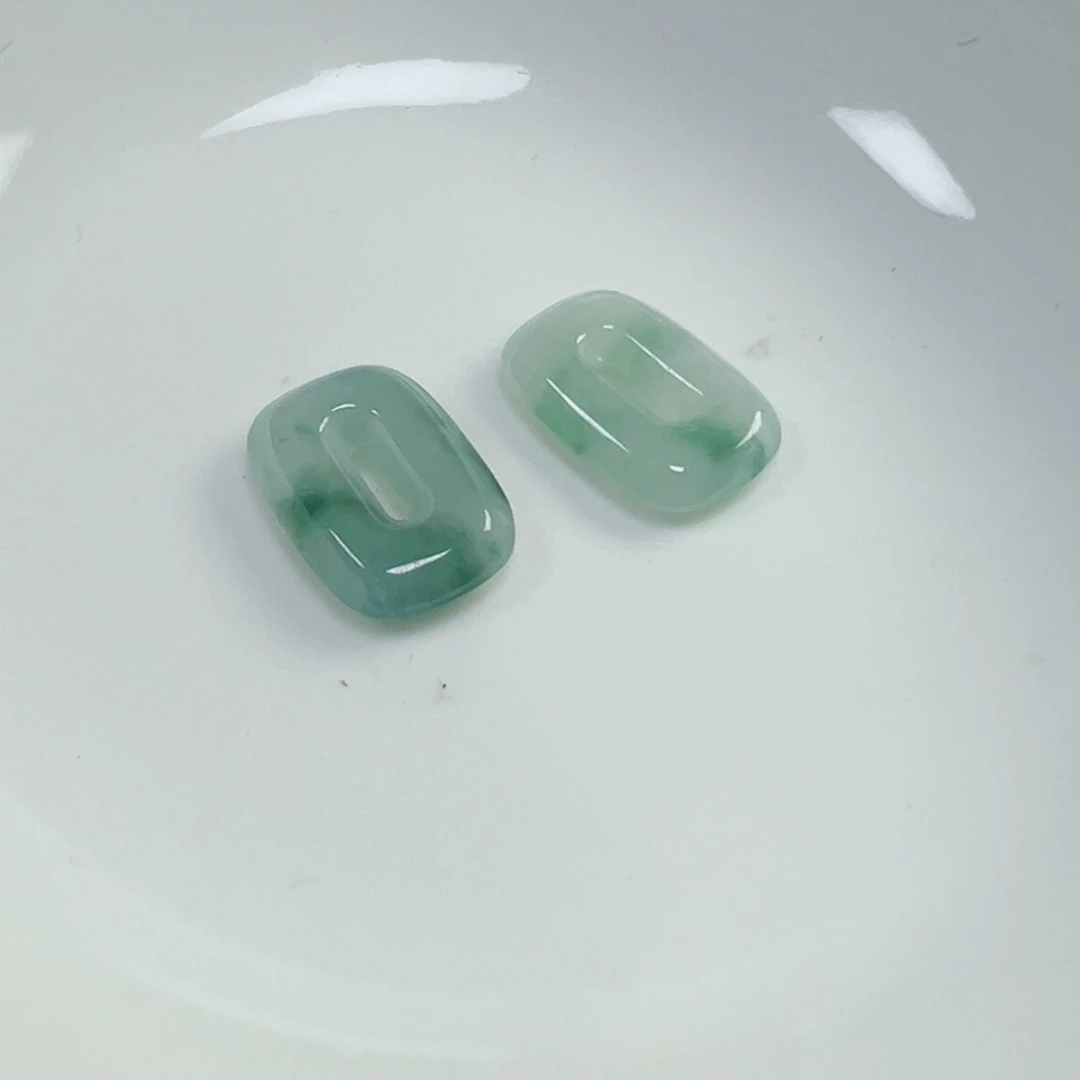 翡翠散珠❤️****方扣一对