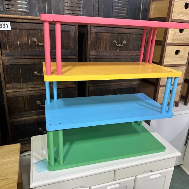 彩色实木多功能置物架