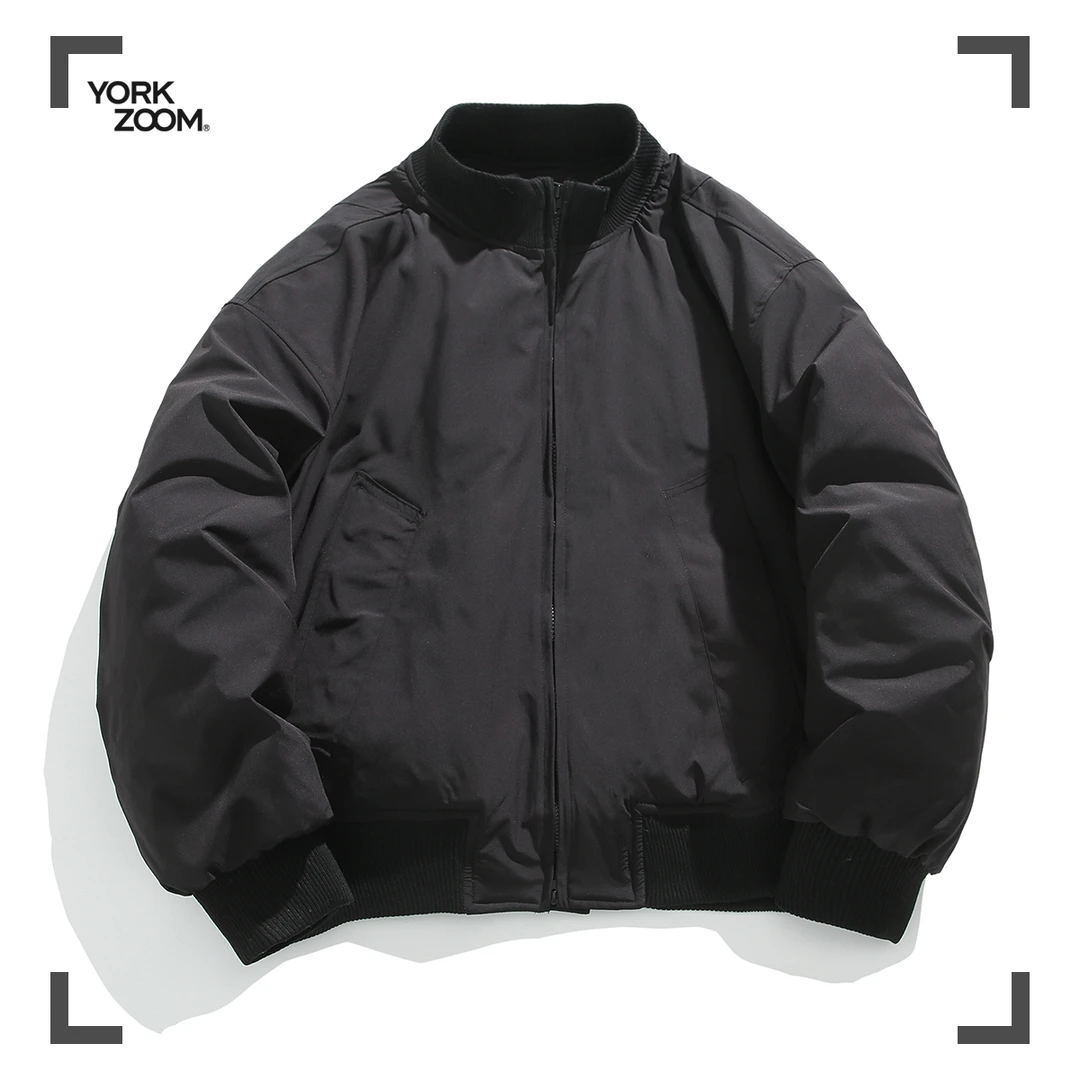 York Zoom秋冬美式休闲夹克棉服三防立领纯色复古户外工装加厚