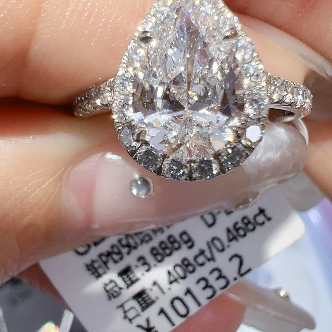 实验室培育钻石18K金镶嵌1.408